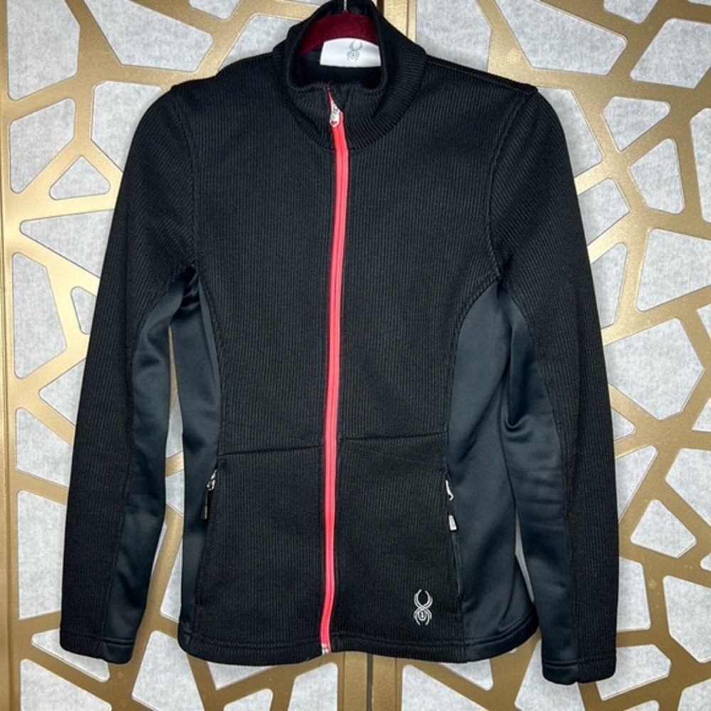 Spyder Constant‎ Full-Zip Sweater Jacket Black and Pink